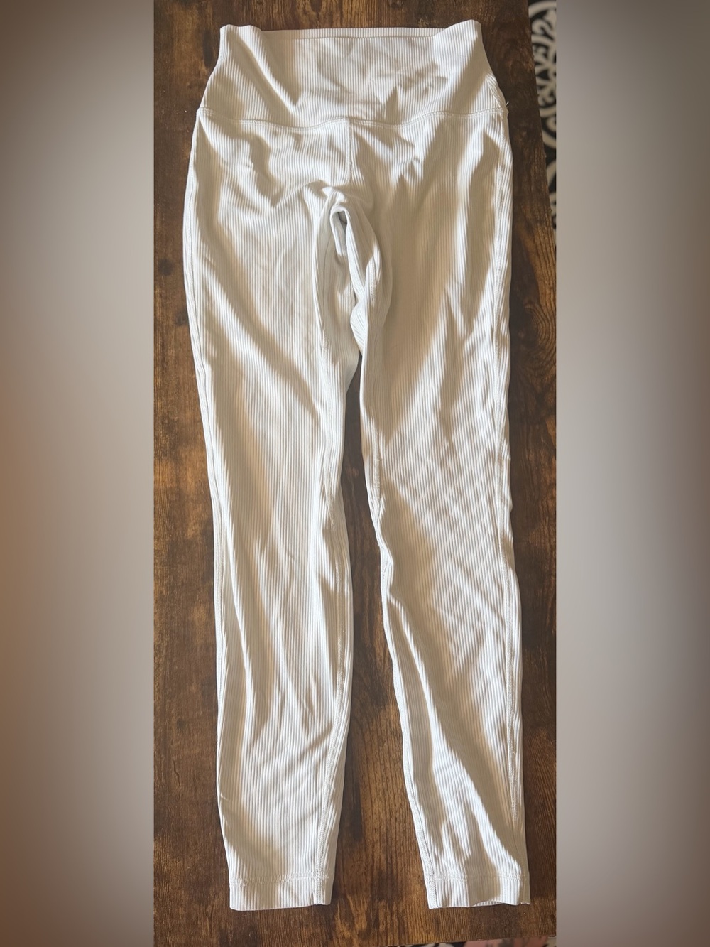 lululemon athletica shimmer White Ribbed High-Waist Leggings